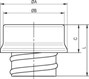 Концевая втулка для металлорукава - схема размеров